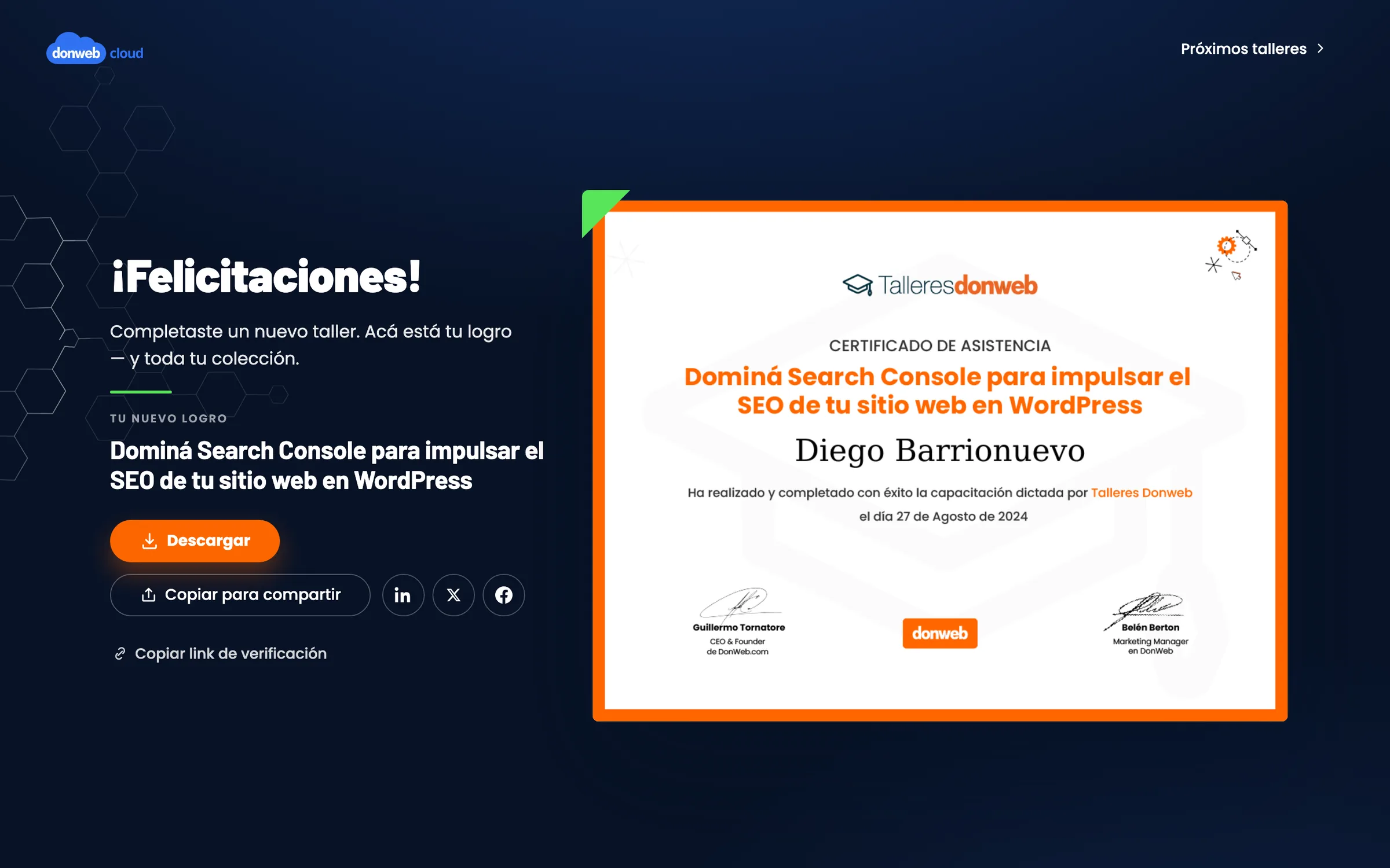 Captura de un certificado público